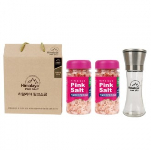 루무드 히말라야 핑크소금 선물 세트 400g x 2개입 + 그라인더
