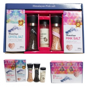 히말라야 핑크 소금 - 명가 5종 // 고급 케이스 포장 / 스티커 부착 가능