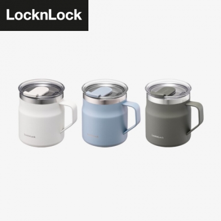 락앤락 메트로 텀블러 머그 355ml 스윙형캡, 화이트, 카키, 블루 #2