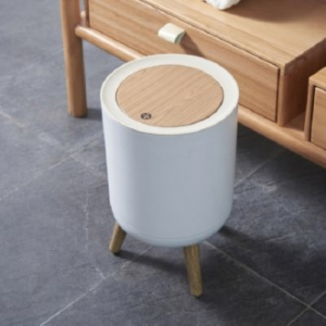 오브쿡스 원터치 우드그레인 휴지통 7L