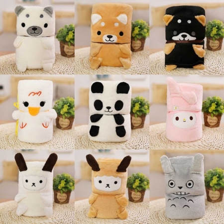 애니멀 롤업 담요, 무릎 담요 밍크망토 귀여운담요 동물 캐릭터 #2