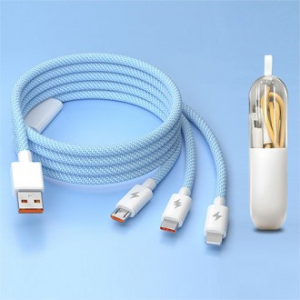 캡슐 파스텔 3라인 고속 충전케이블