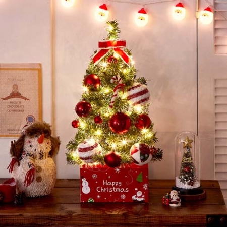 60cm 해피 매직 롤리팝 스카치 눈꽃 트리 풀 세트 (전구 포함) #3