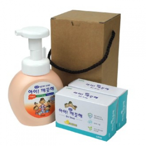 아이깨끗해 비누 2P 용기 크라프트 끈케이스