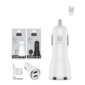 아이히트 베이직 8핀 2포트 차량용 충전기 3.1A
