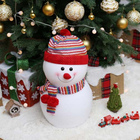 빨간모자 동글 눈사람인형 성탄선물 크리스마스장식 45cm #4