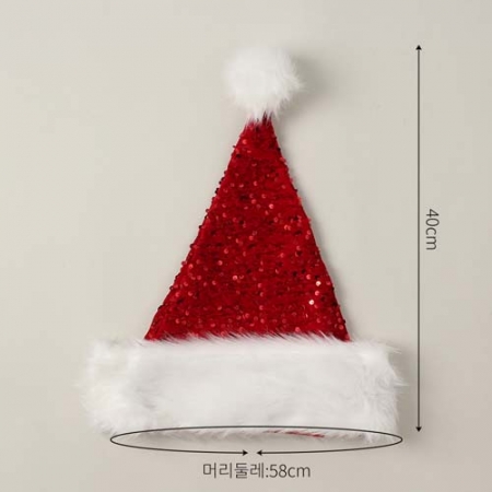 스팽글 벨벳 산타모자 크리스마스 산타복장 코스 #4
