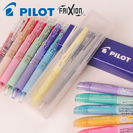 파이롯트 지워 지는 프릭션 슬림 3색 볼펜 0.38mm + 소프트 형광펜 세트 #2