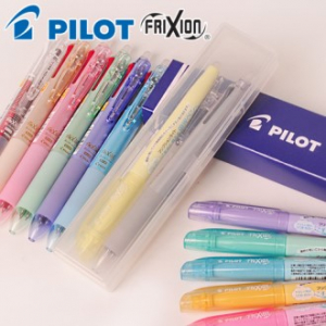 파이롯트 지워 지는 프릭션 슬림 3색 볼펜 0.38mm + 소프트 형광펜 세트