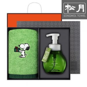 송월 스누피 세면타올 1p + 러브메레 핸드워시