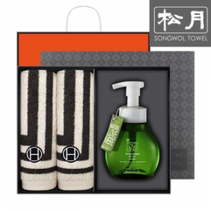 송월 스퀘어 핸드타올 2p + 네이처러브 메레 핸드워시