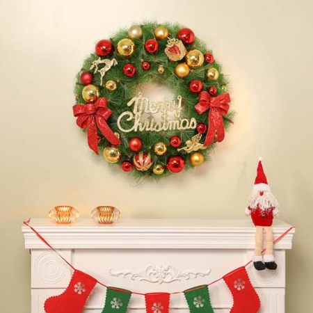 매직 럭키 원형 리스 크리스마스 장식품 성탄절 트리 60cm #3