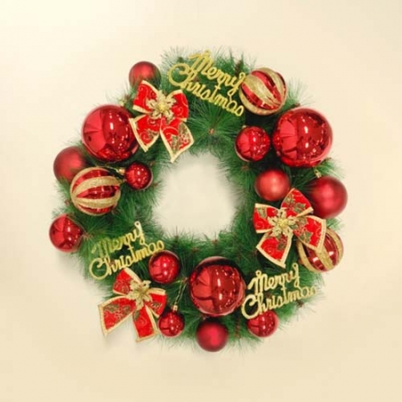 페스티발 원형 리스 크리스마스 트리 벽장식 40cm #4