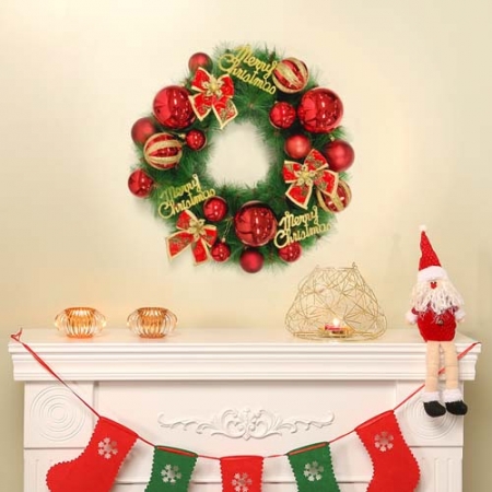 페스티발 원형 리스 크리스마스 트리 벽장식 40cm #3