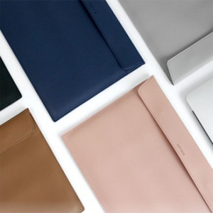 지니어스 가죽 방수 노트북 파우치