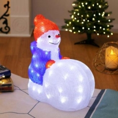 크리스마스 60구 LED 눈사람 트리 장식 인형