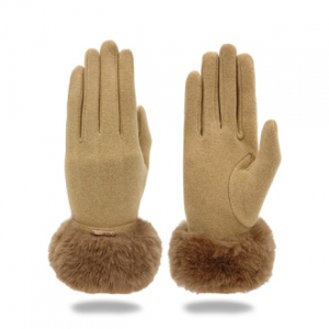 폭스 방한 밍크 여성장갑