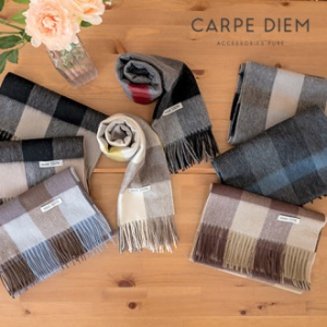 카르페디엠 3HHMF009 빅체크 울100 머플러