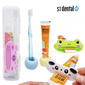 치약 짜개 치과용 크리스탈 캡 페리오 칫솔 치약 여행용세트