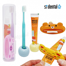 치약 짜개 st엠보싱 페리오 칫솔 치약 여행용세트