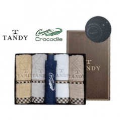 크로커다일 3단 엠보 우산 + 탠디 클래식체크 세면 타올 4매