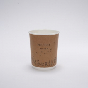 캘리그라피 크라프트 이중컵 [마음설레다] 10온스