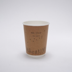 캘리그라피 크라프트 이중컵 [마음 설레다] 12온스