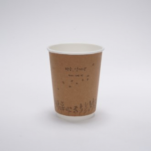 캘리그라피 크라프트 이중컵 [마음 설레다] 12온스