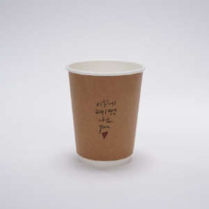 캘리그라피 크라프트 이중컵 [이렇게 예뻤나요] 12온스