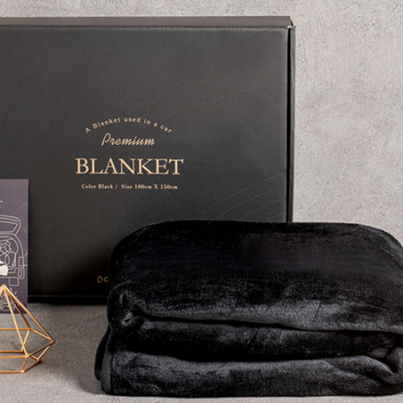 착한연구소 차량용 무지 블랙 무릎담요, 블랙 프리미엄 겨울 블랭킷 블랑켓 감성담요 100 X 150 #2