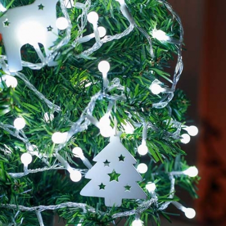 [은하수] 투명선 앵두 백색 지니전구 (5M) 전원잭 100구 #3