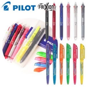 파이롯트 프릭션 슬림 3색 볼펜 0.5mm + 라이트 형광펜 세트
