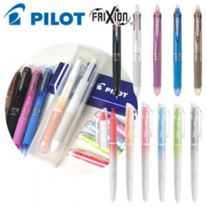 파이롯트 지워지는 프릭션 4색 볼펜 0.5mm + 내추럴 형광펜 세트