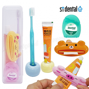 치약짜개 M 케이스 엠보싱 칫솔 치약 스펀지치실 50m 여행용세트