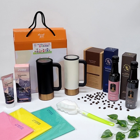 핑크소금 핑크솔트 치약 텀블러 머그컵 커피 독일행주 세척솔 6종 선물세트 #2