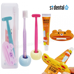 치약짜개 M케이스 엠보싱 칫솔치약 st 혀클리너 여행용세트