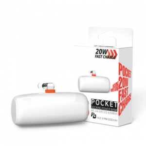 PD 20W 고속 충전 일체형 포켓 도킹 보조배터리 5000mAh c타입 8핀