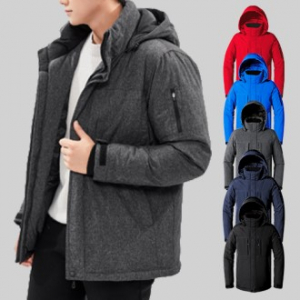 남성 여성 탈부착 후드 베이직 패딩 M-4XL