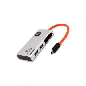 위즈플랫 4IN1 USB허브 알루미늄 일체형 USB-C WP400C