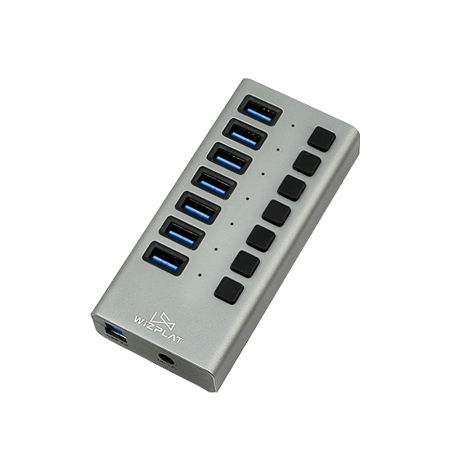 유전원 USB허브 알루미늄 개별 전원스위치 7포트 WIZ-H72S #2