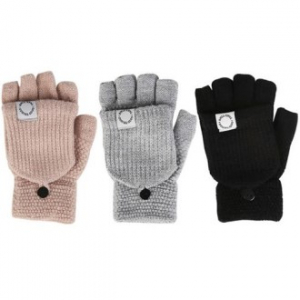 와플다운 반장갑 벙어리장갑 스마트 터치장갑 방한장갑 털장갑