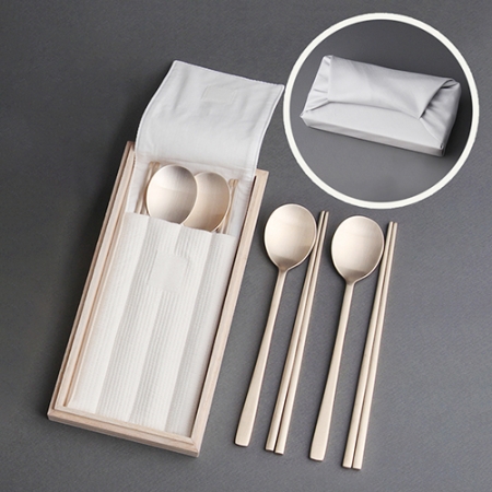 도담 방짜유기 한식수저와 누비수저집 2인용 #2