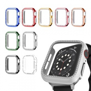 애플워치 큐빅 풀커버 강화유리 케이스 9 8 7 6 SE SE2
