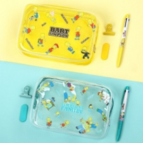 심슨 투명 사각 파우치