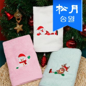 [송월타올] 크리스마스 점프 130g 1매 세면타올, 기념수건, 답례품