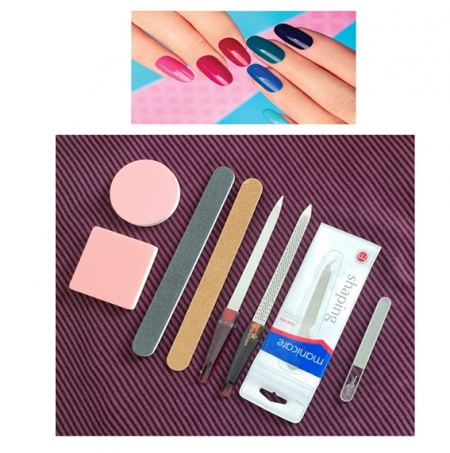 손톱정리기 네일파일 손톱광택 네일버퍼 8종세트 #4
