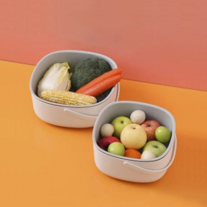 쿠키브라운 핸들 채반 볼