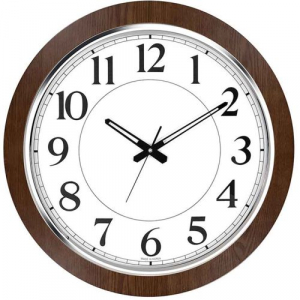 대형 원목 크롬링 벽시계 500mm