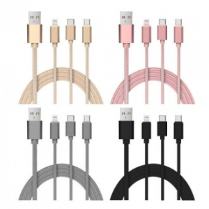 동시충전 멀티 충전케이블 3in1 1.2m