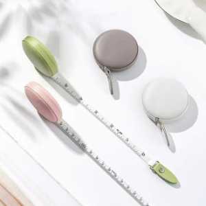 PU가죽케이스 원형 미니줄자